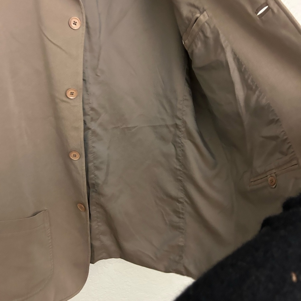 100% SILK Bachrach Men's Brown Lightweight Jacket. Made in Italy. - Picture 4 of 6